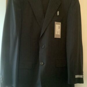 Men's Black Pinstripe Suit-Brand New!